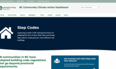 Screenshot of the BC Climate Action Dashboard